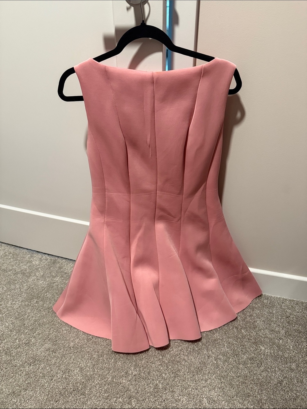 Feminine Pink Fit-and-Flare Dress